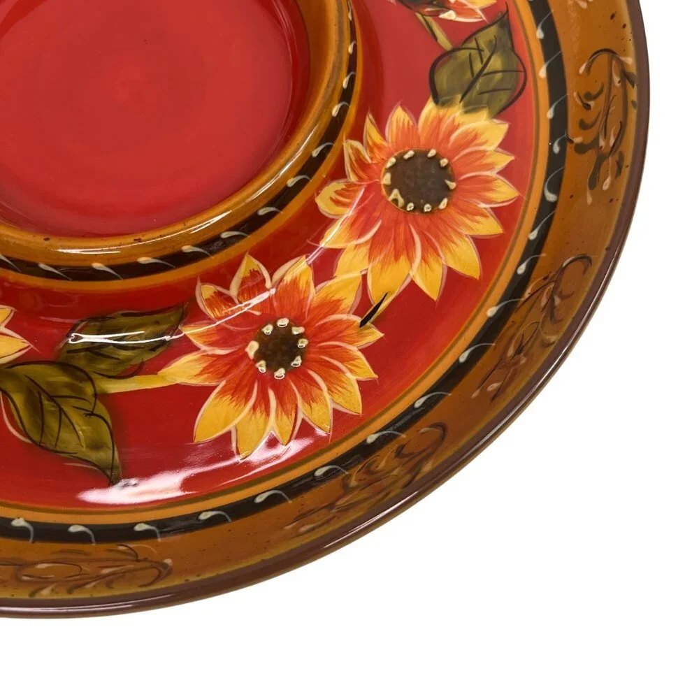 Pier 1 Sunflower Chip and Dip Server 12